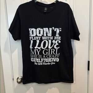 Funny boyfriend tee. Black and White Short Sleeve Tees